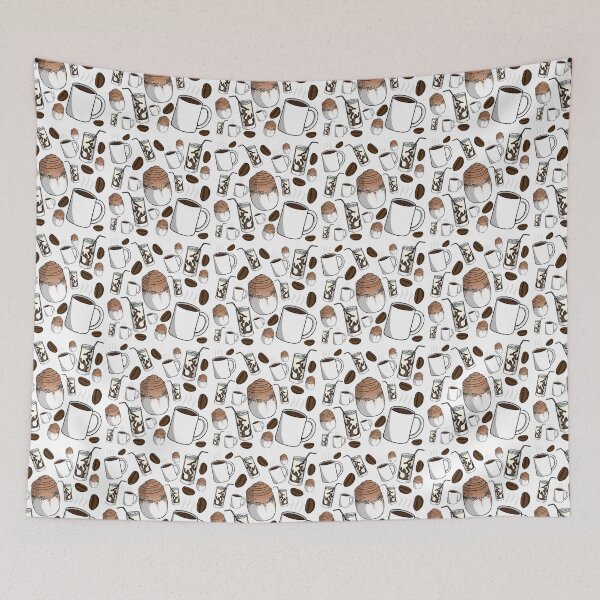 Item preview, Cup O' Joe Pattern (White) designed and sold by honeybeepaper.