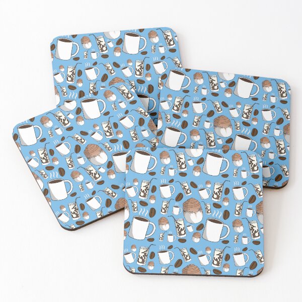 Item preview, Cup O' Joe Pattern (Blue) designed and sold by honeybeepaper.