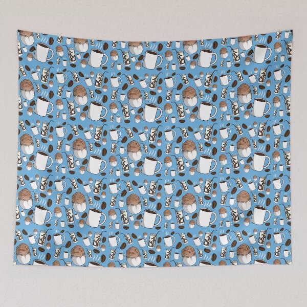 Item preview, Cup O' Joe Pattern (Blue) designed and sold by honeybeepaper.