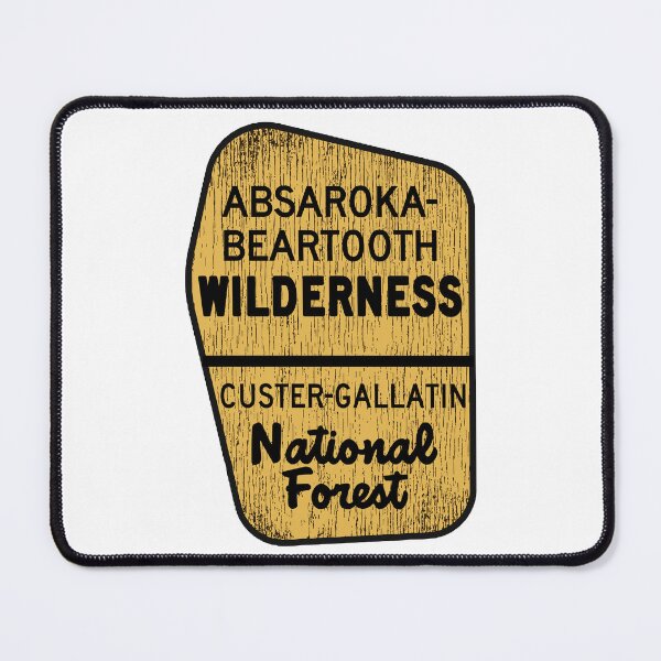 Item preview, Absaroka Beartooth Wilderness Custer Gallatin National Forest Montana Wyoming MT WY Sign designed and sold by Travel Time.
