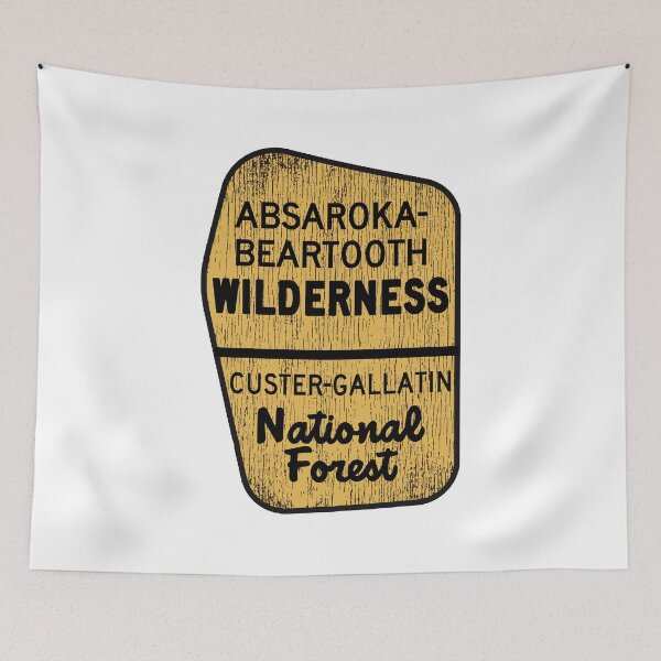 Item preview, Absaroka Beartooth Wilderness Custer Gallatin National Forest Montana Wyoming MT WY Sign designed and sold by Travel Time.