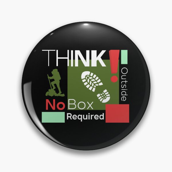 Artikelvorschau, Think Outside No Box Required | Mann wandert Silhouette | Fußabdruck entworfen und verkauft von ABteech.