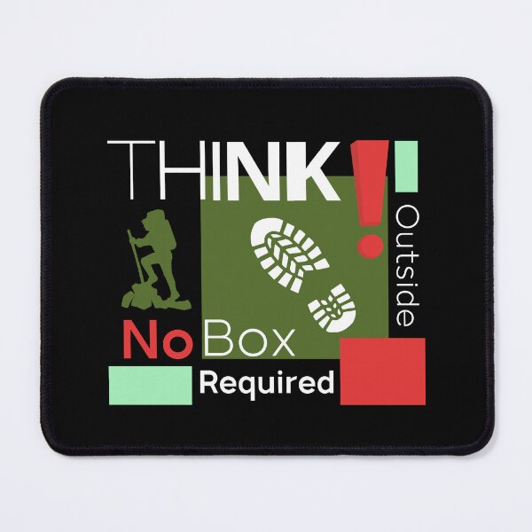 Item preview, Think Outside No Box Required | Man Hiking Silhouette | Shoe Print designed and sold by ABteech.
