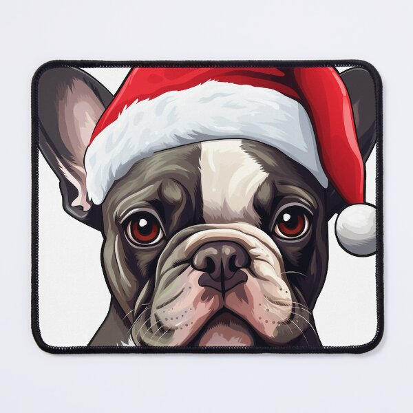 Item preview, Christmas Bulldog in Santa Hat designed and sold by MOA-trends.