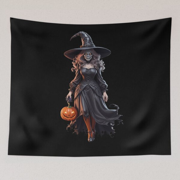 Item preview, Skull Face Halloween Creepy Witch designed and sold by SirenasWorld.