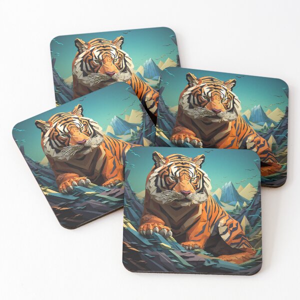 Item preview, "Blocky Tiger: Vibrant Pixel Art" designed and sold by Art-Vortex-fr.