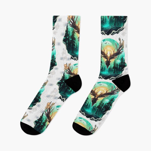 Item preview, Dear in the wild, AI graphic, a deer in the forest designed and sold by BeatyinChaos.