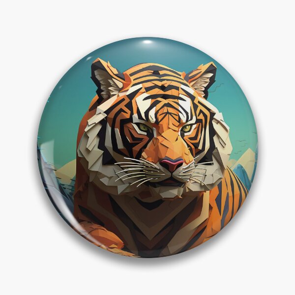 Item preview, "Blocky Tiger: Vibrant Pixel Art" designed and sold by Art-Vortex-fr.