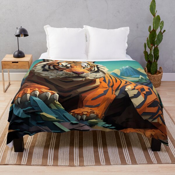 Item preview, "Blocky Tiger: Vibrant Pixel Art" designed and sold by Art-Vortex-fr.
