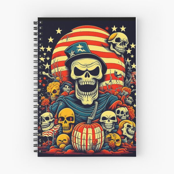 Aperçu de l'œuvre Halloween squelette américain créée et vendue par TheUSAFantasy.