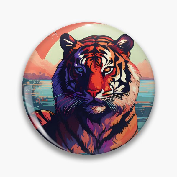 Item preview, "Blocky Tiger: Vibrant Pixel Art" designed and sold by Art-Vortex-fr.