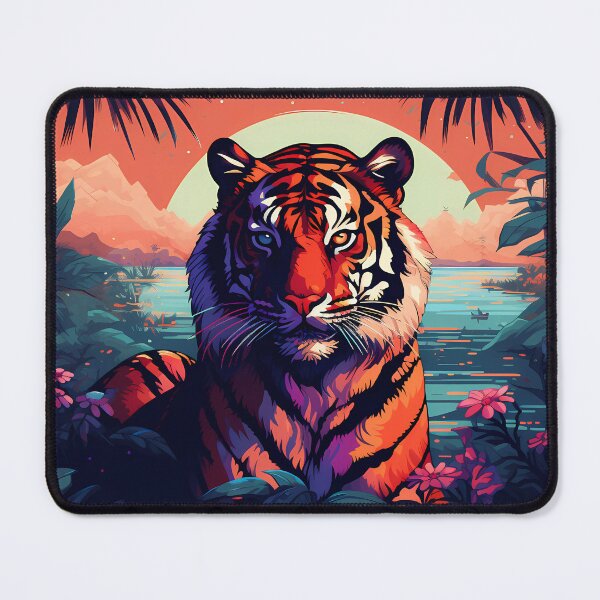 Item preview, "Blocky Tiger: Vibrant Pixel Art" designed and sold by Art-Vortex-fr.