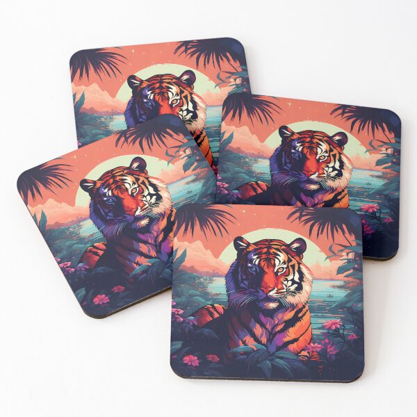 Item preview, "Blocky Tiger: Vibrant Pixel Art" designed and sold by Art-Vortex-fr.