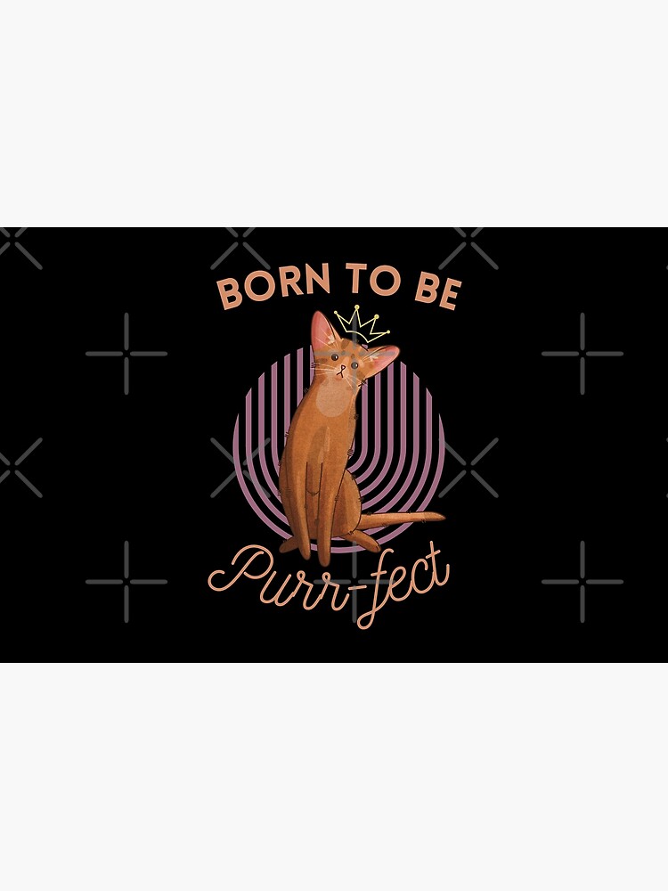 Thumbnail 4 of 4, Zipper Pouch, Born to be Purr-fect - Abyssinian Cat - Gifts for cat lovers designed and sold by FelineEmporium.