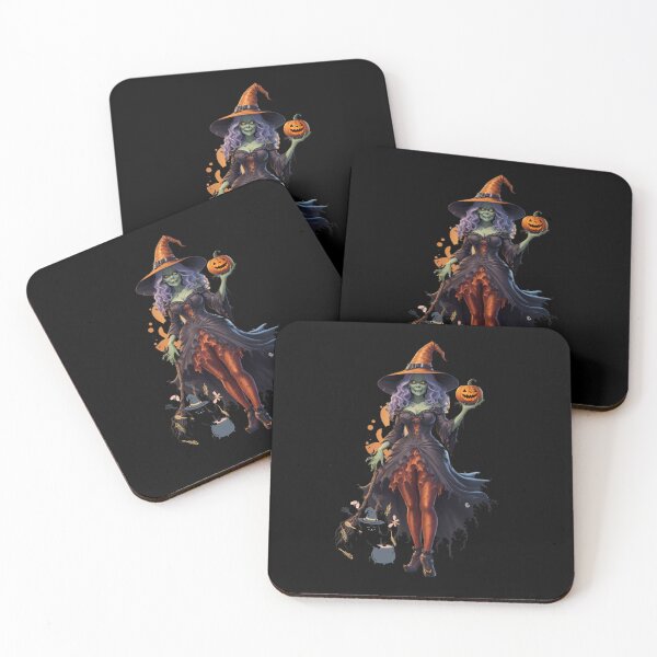 Item preview, Orange Zombie Witch with Her Black Cat. designed and sold by SirenasWorld.