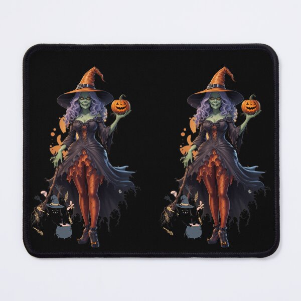 Item preview, Orange Zombie Witch with Her Black Cat. designed and sold by SirenasWorld.