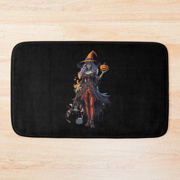 Item preview, Orange Zombie Witch with Her Black Cat. designed and sold by SirenasWorld.