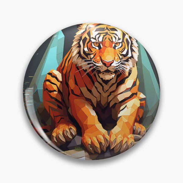 Item preview, "Blocky Tiger: Vibrant Pixel Art" designed and sold by Art-Vortex-fr.