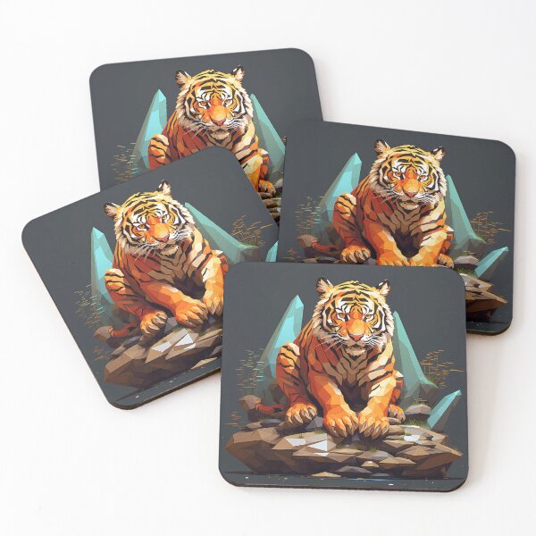 Item preview, "Blocky Tiger: Vibrant Pixel Art" designed and sold by Art-Vortex-fr.