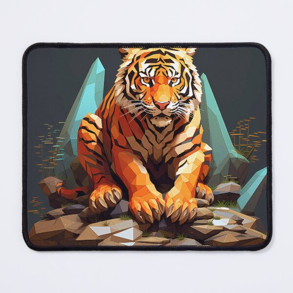 Item preview, "Blocky Tiger: Vibrant Pixel Art" designed and sold by Art-Vortex-fr.