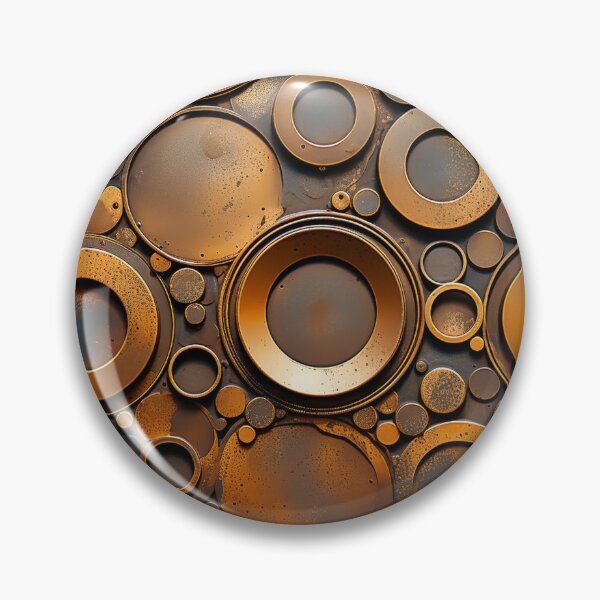 Item preview, Rust metallic circles pattern designed and sold by silent-violin.