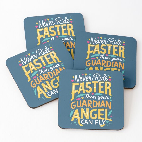 Item preview, Never ride faster than your guardian angel can fly  designed and sold by BuxomBabe21.
