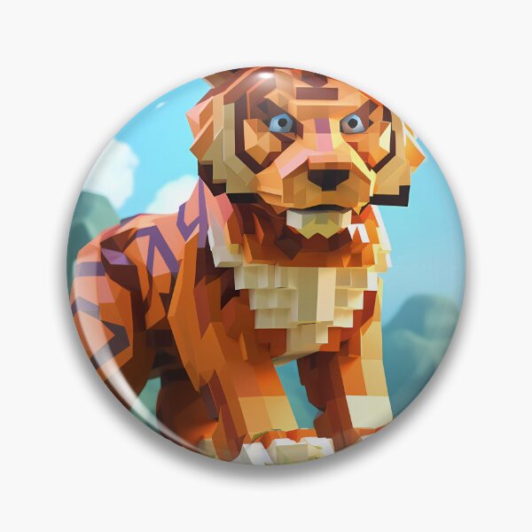 Item preview, "Blocky Tiger: Vibrant Pixel Art" designed and sold by Art-Vortex-fr.