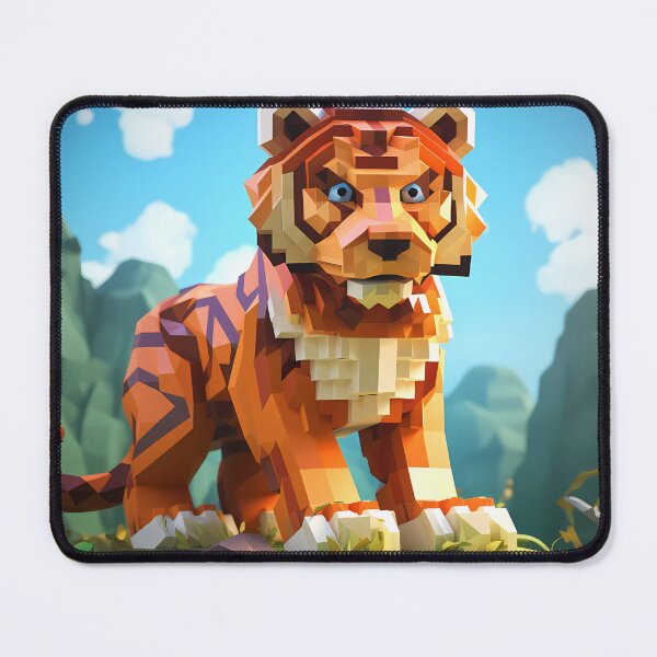 Item preview, "Blocky Tiger: Vibrant Pixel Art" designed and sold by Art-Vortex-fr.
