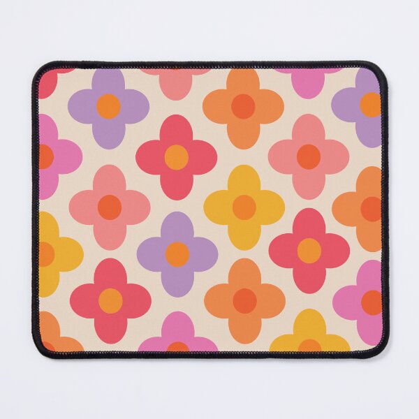 Item preview, Mid Century Mod Colorful Flowers on white designed and sold by Yasminepatterns .