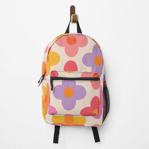 Item preview, Mid Century Mod Colorful Flowers on white designed and sold by Yasminepatterns .