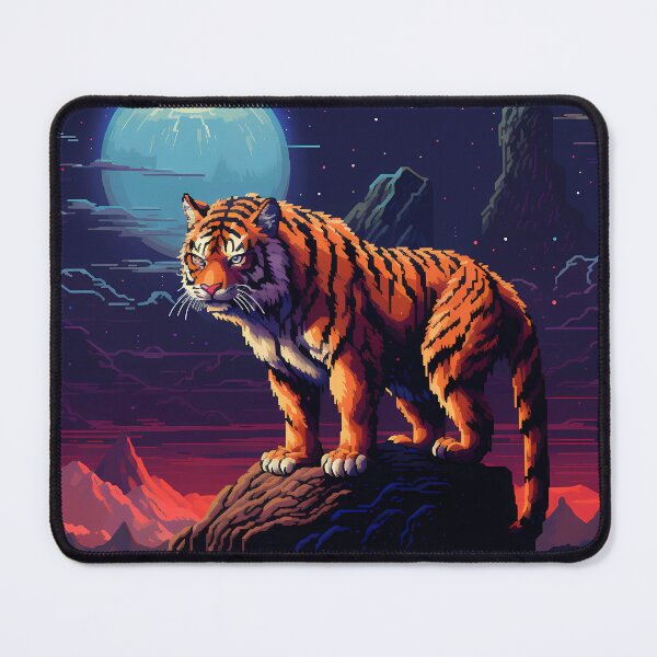 Item preview, "Blocky Tiger: Vibrant Pixel Art" designed and sold by Art-Vortex-fr.
