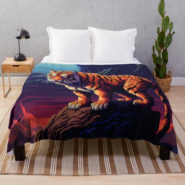Item preview, "Blocky Tiger: Vibrant Pixel Art" designed and sold by Art-Vortex-fr.