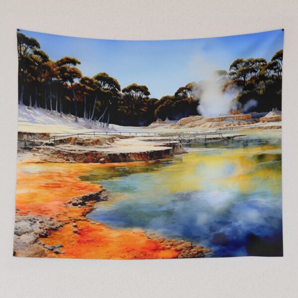 Item preview, Watercolor Design of Wai-O-Tapu Thermal - New Zealand designed and sold by Sketch-Shack.