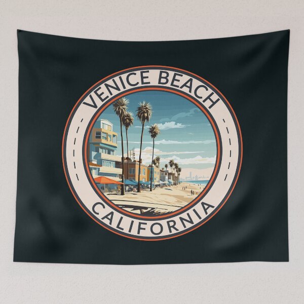 Item preview, Venice Beach California Travel Art Badge designed and sold by KrisSidDesigns.