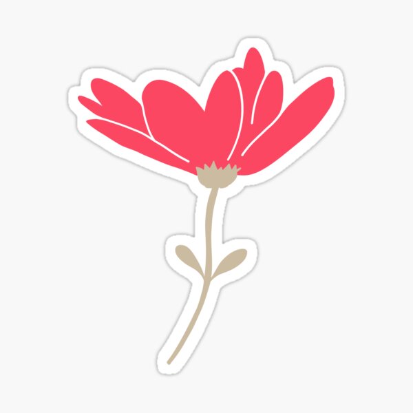 Item preview, Coral Red Floral Flower  designed and sold by Nicola-Rowe.
