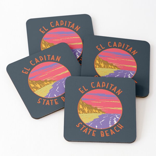 Item preview, El Capitan State Beach Retro Distressed Circle designed and sold by KrisSidDesigns.