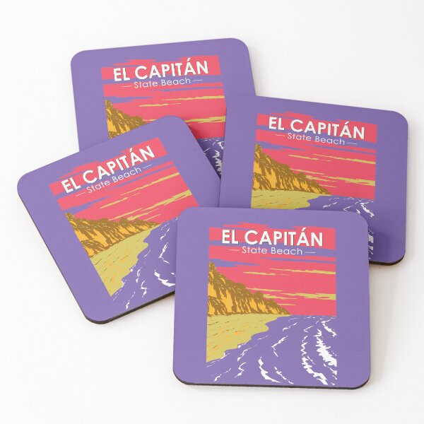 Item preview, El Capitan State Beach Travel Art Vintage designed and sold by KrisSidDesigns.