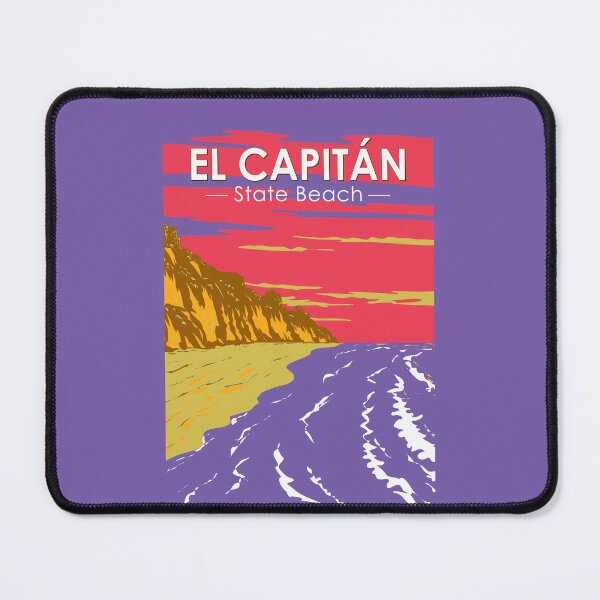 Item preview, El Capitan State Beach Travel Art Vintage designed and sold by KrisSidDesigns.