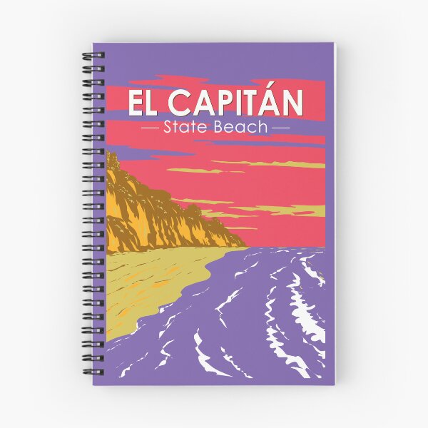 Item preview, El Capitan State Beach Travel Art Vintage designed and sold by KrisSidDesigns.
