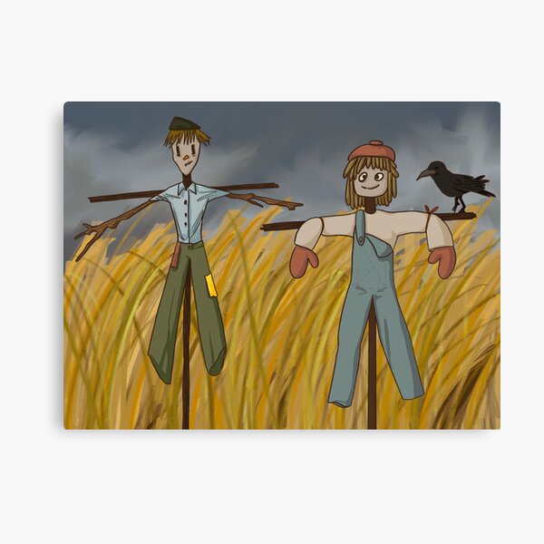 Friendly Scarecrows Canvas Print