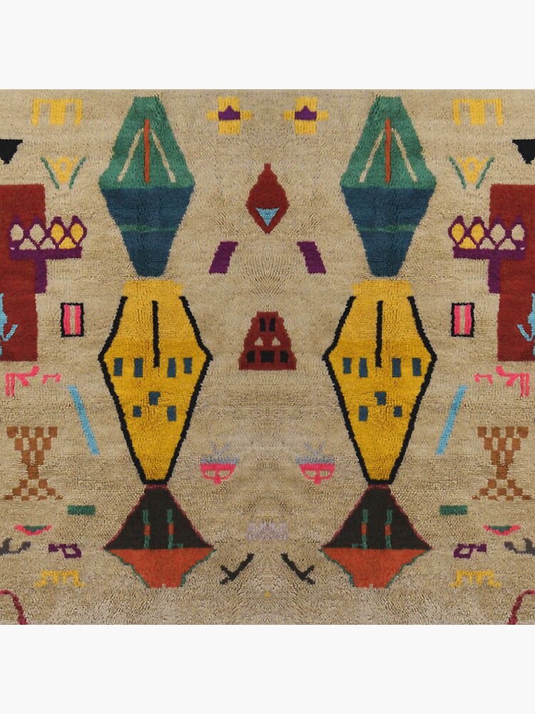 Traditional Vintage Moroccan Berber Rug Design Sticker for Sale