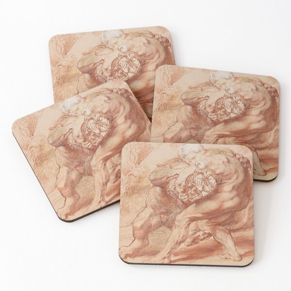 Item preview, Beto Jimenez  ··· Peter Paul Rubens, Hercules Strangling the Nemean Lion, c. 1620, red reworked  designed and sold by Betojimenez13.