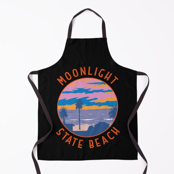 Item preview, Moonlight State Beach Retro Distressed Circle designed and sold by KrisSidDesigns.