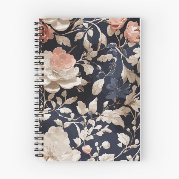 Item preview, Chintzy Modern Floral Pattern Beige And Midnight Blue designed and sold by Mehwish.