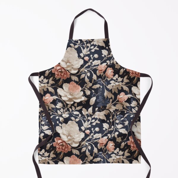 Item preview, Chintzy Modern Floral Pattern Beige And Midnight Blue designed and sold by Mehwish.