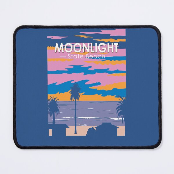 Item preview, Moonlight State Beach Travel Art Vintage designed and sold by KrisSidDesigns.