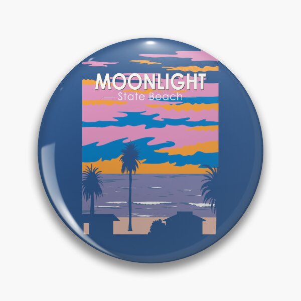 Artikelvorschau, Moonlight State Beach Reisekunst Vintage entworfen und verkauft von KrisSidDesigns.
