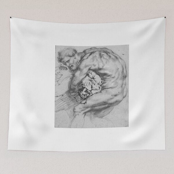 Item preview, Beto Jimenez ··· Peter Paul Rubens, Hercules Strangling the Nemean Lion, c. 1620, black n white designed and sold by Betojimenez13.