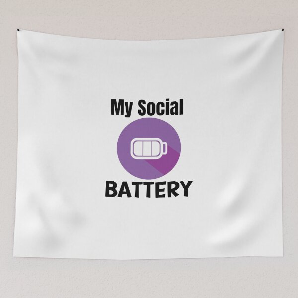 Item preview, My Social Battery, antisocial, introverted designed and sold by 4SeasonsDesigns.