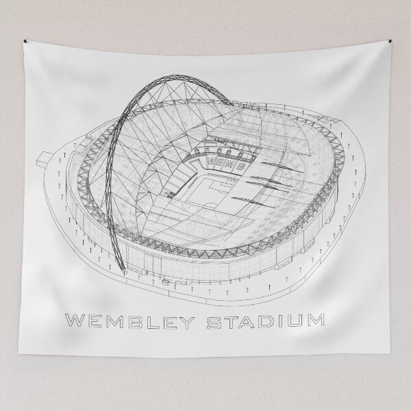 Item preview, Wembley Stadium Line Drawing designed and sold by MancBusyBee.